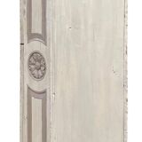 White and gray painted cabinet