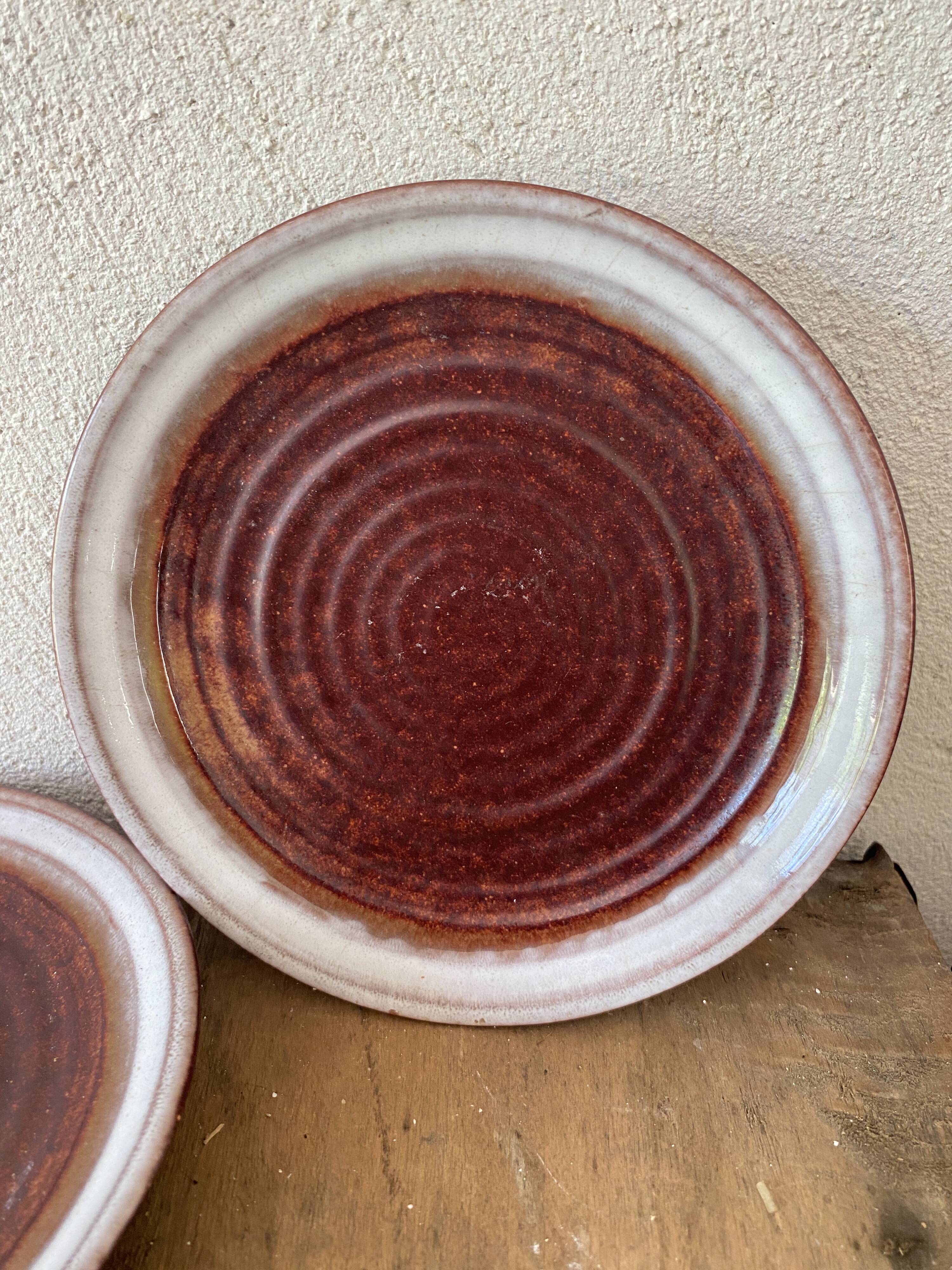 Set of 15 cm ceramic bread plates