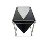 Max Sauze studio - side table - magazine rack - metal - glass - 70s