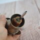 Old silver metal pouring cap