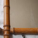 Bamboo-style wooden mirror