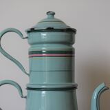 Pretty enamelled filter coffee maker