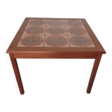Danish ceramic and teak coffee table, 1960s