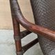 Fauteuil en bambou et en cuir