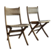 Danish style wooden chairs and braided rope