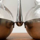 German vintage plateau for household oil and vinegar by WMF, 1970s, set of 3.