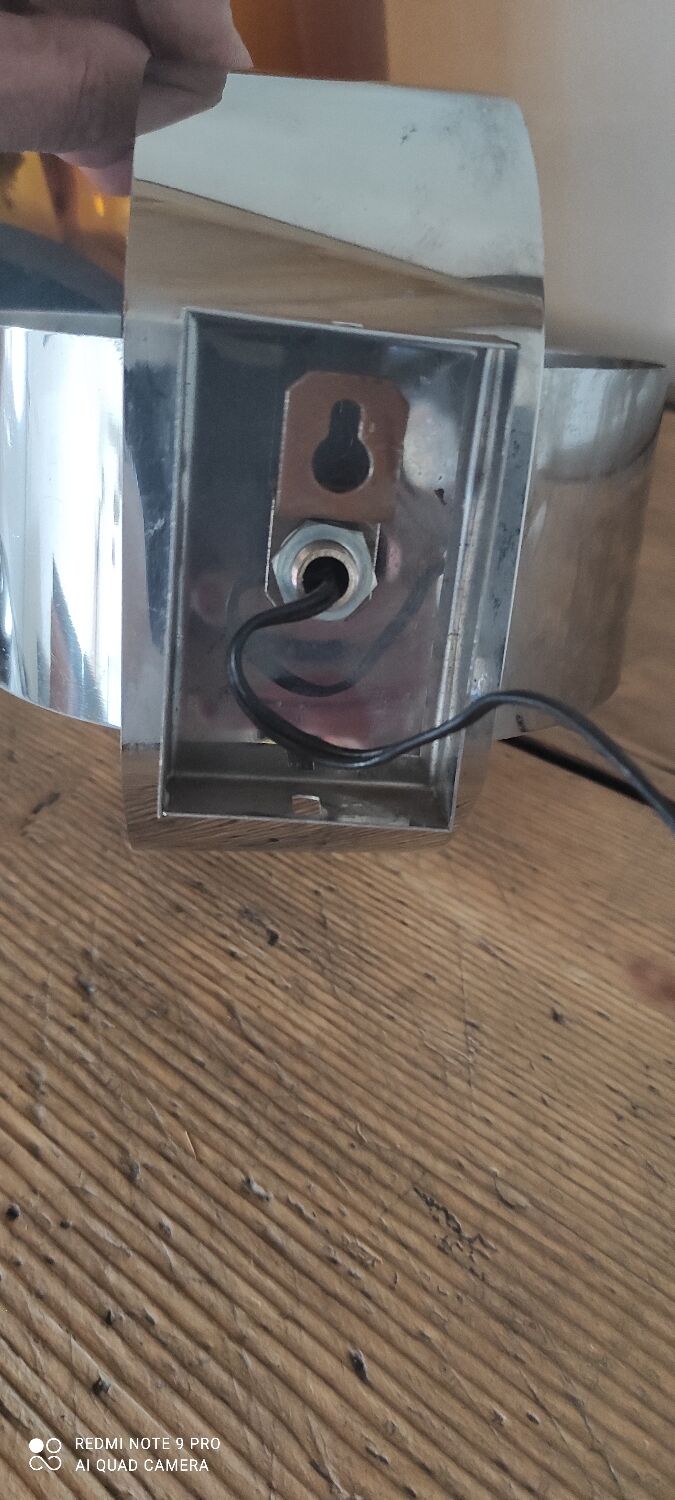 Silver Space Age wall light