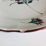 Pair of plates Les Islettes with bouquet and peacock