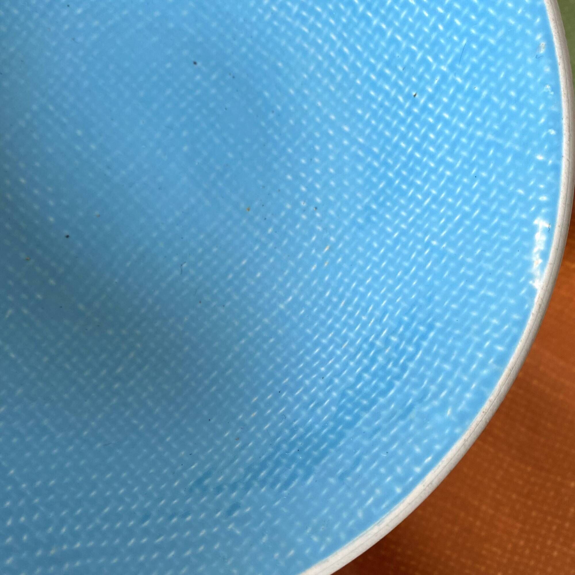 Salins France colored soup plates, Deauville model, 50s-60s