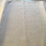 Damask tablecloth 175 x 200 scrolls and flowers