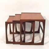Set of 3 teak tables