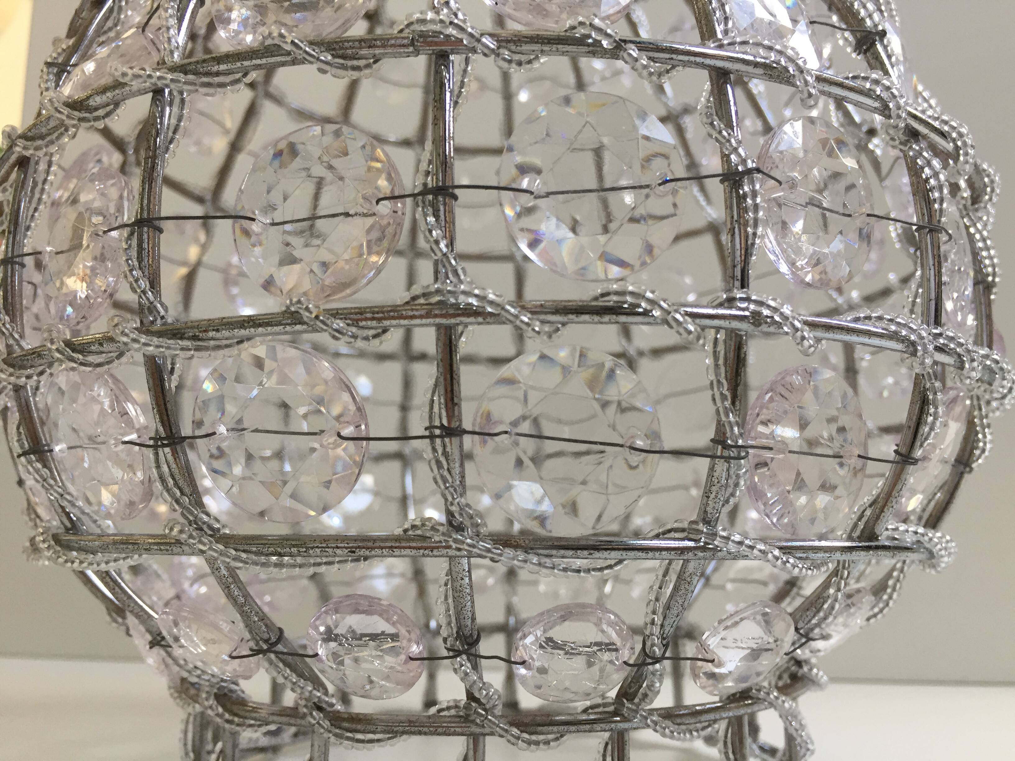 Chrome metal pendant lampshade pendant lamp