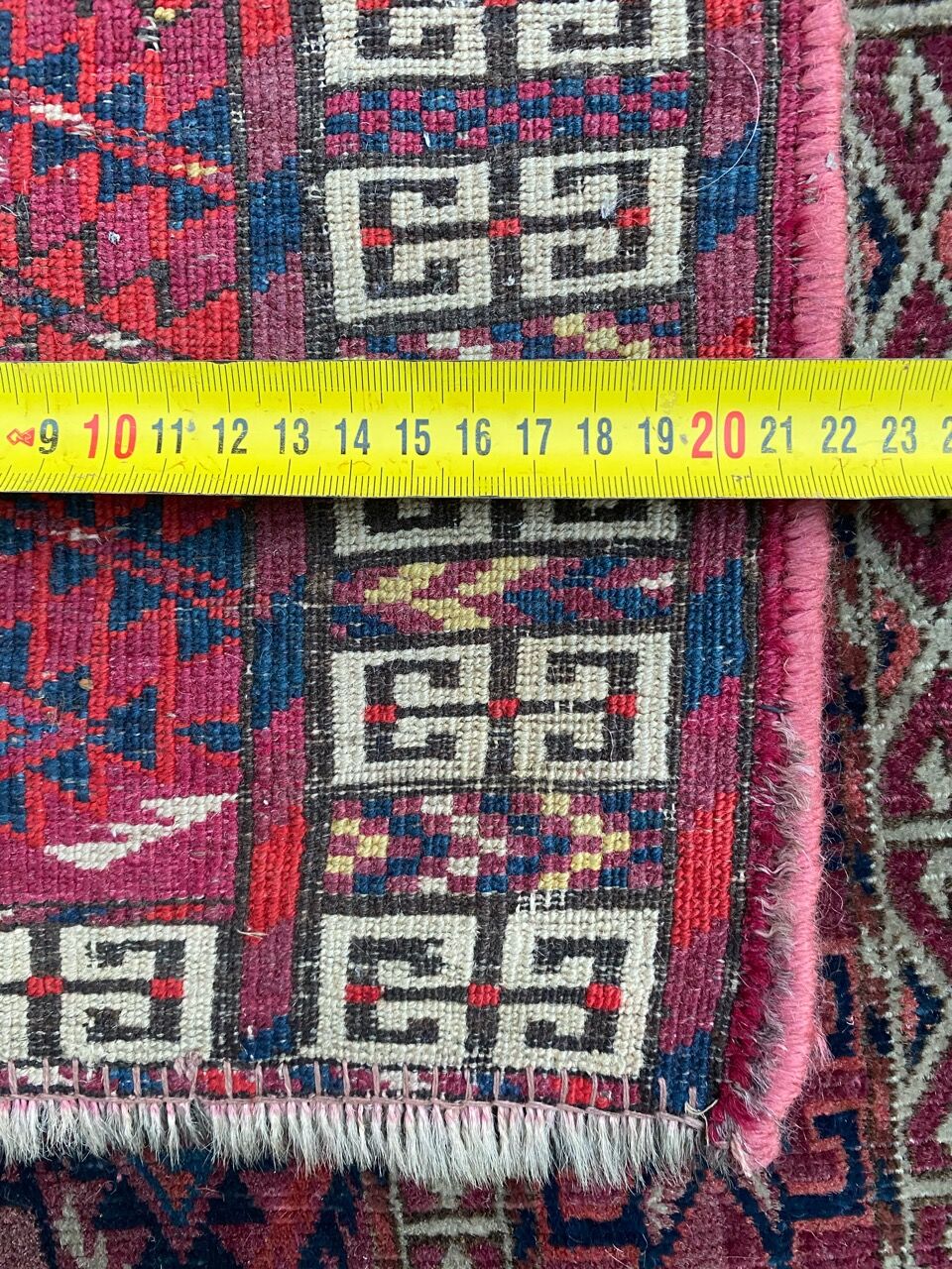 Ancient Turkmen Afghan Hatchlou handmade carpet 133x133 cm