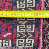 Ancient Turkmen Afghan Hatchlou handmade carpet 133x133 cm