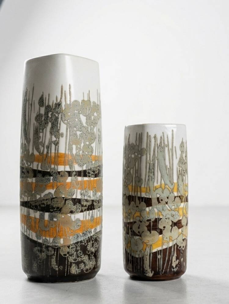2 Royal Copenhagen vases, 1960s, design by Ivan Weiss.