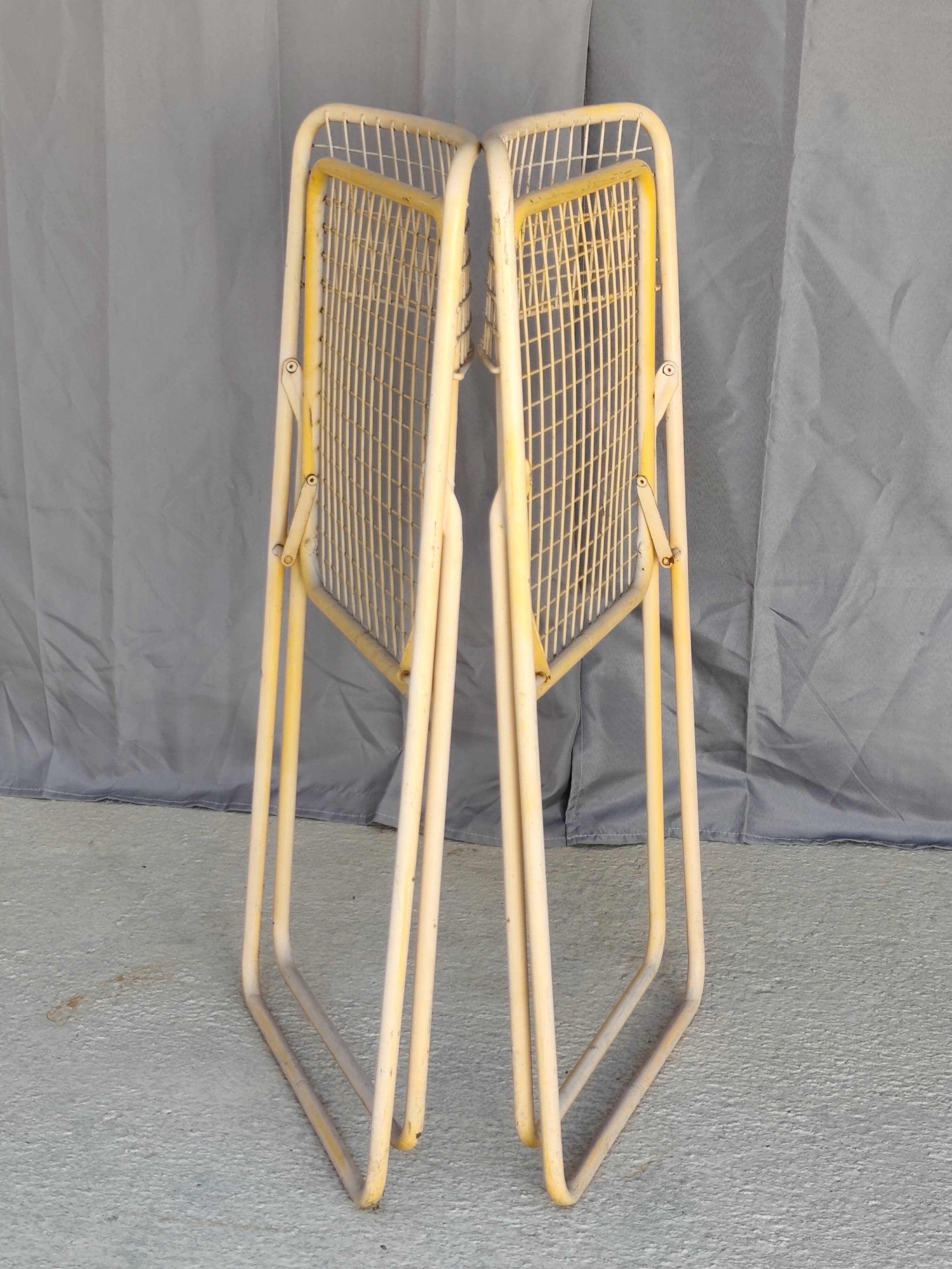 Pair of vintage folding chairs by Niels Gammelgaard