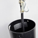 Mid Century frosted Murano glass globe pendant light by Doria Leuchten