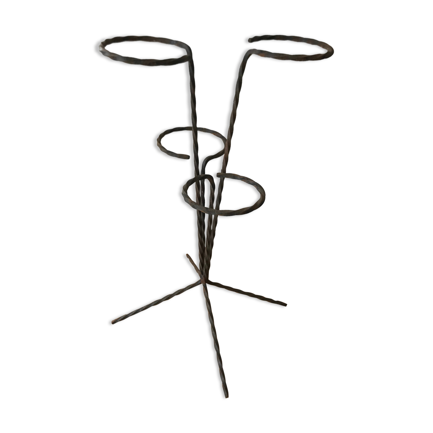 Wrought iron plant holders