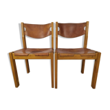 Chaises en cuir maison Regain