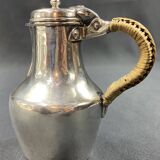 Coquemar laitière XIXe en argent massif