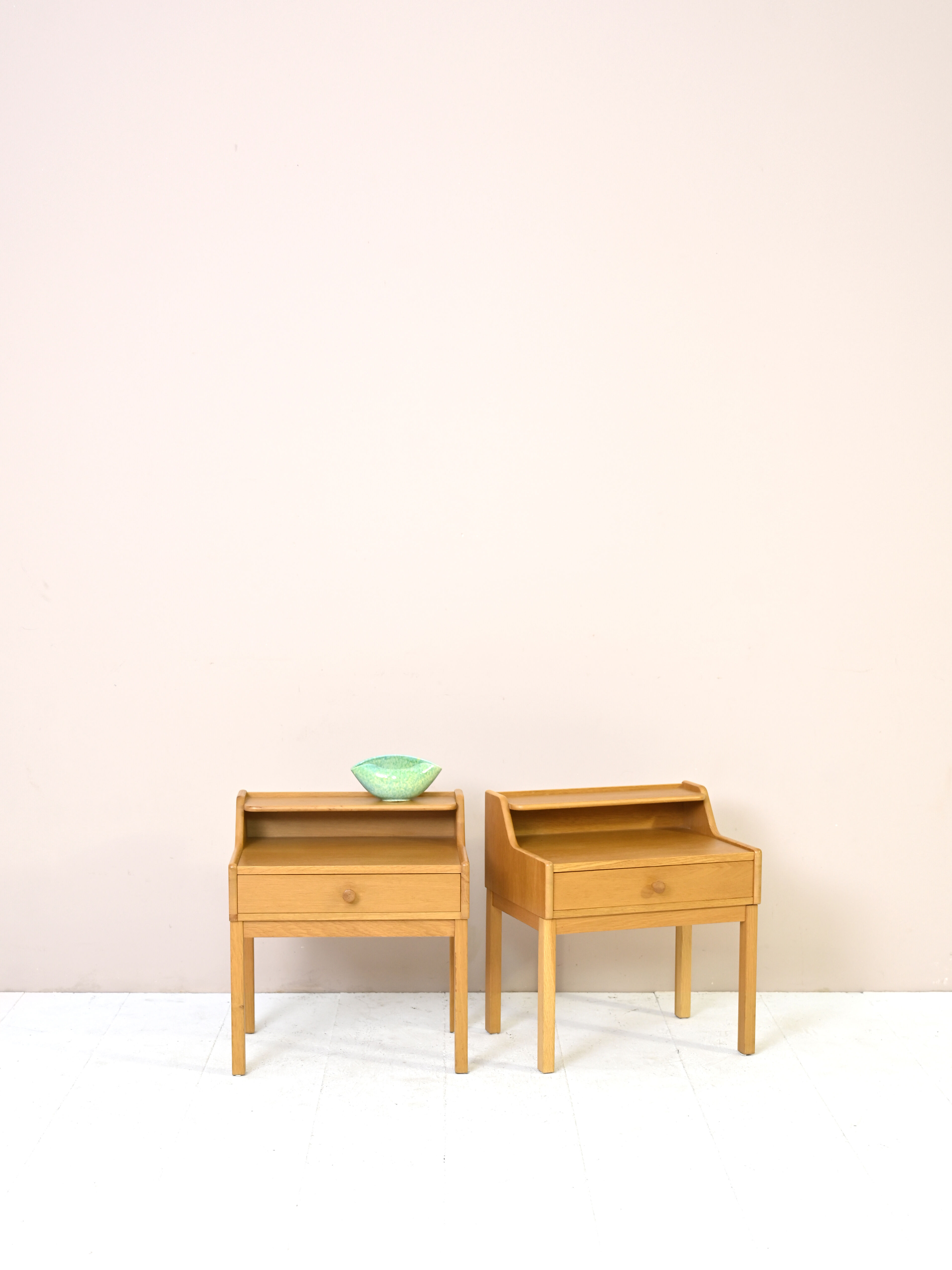 Nordic oak nightstands