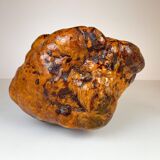 Exceptional large bowl in organic Swedish folk root, around 1960.