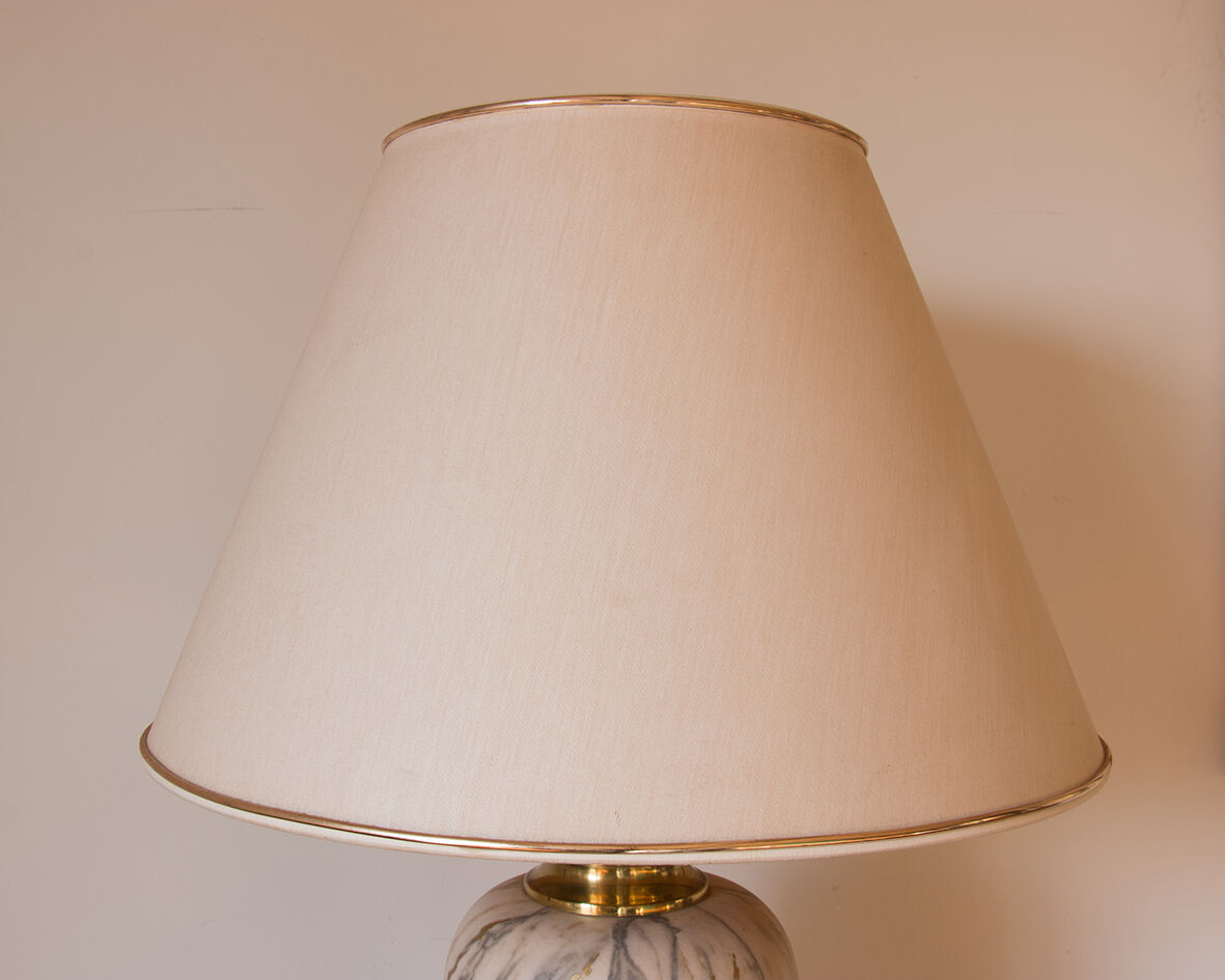 Marble and gold lamp