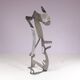 1990s abstract metal sculpture named: mensch mit mensch Guido Hafner German