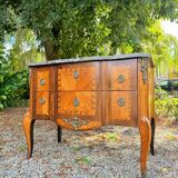 Commode en marqueterie d’époque transition fin du xviii eme siècle