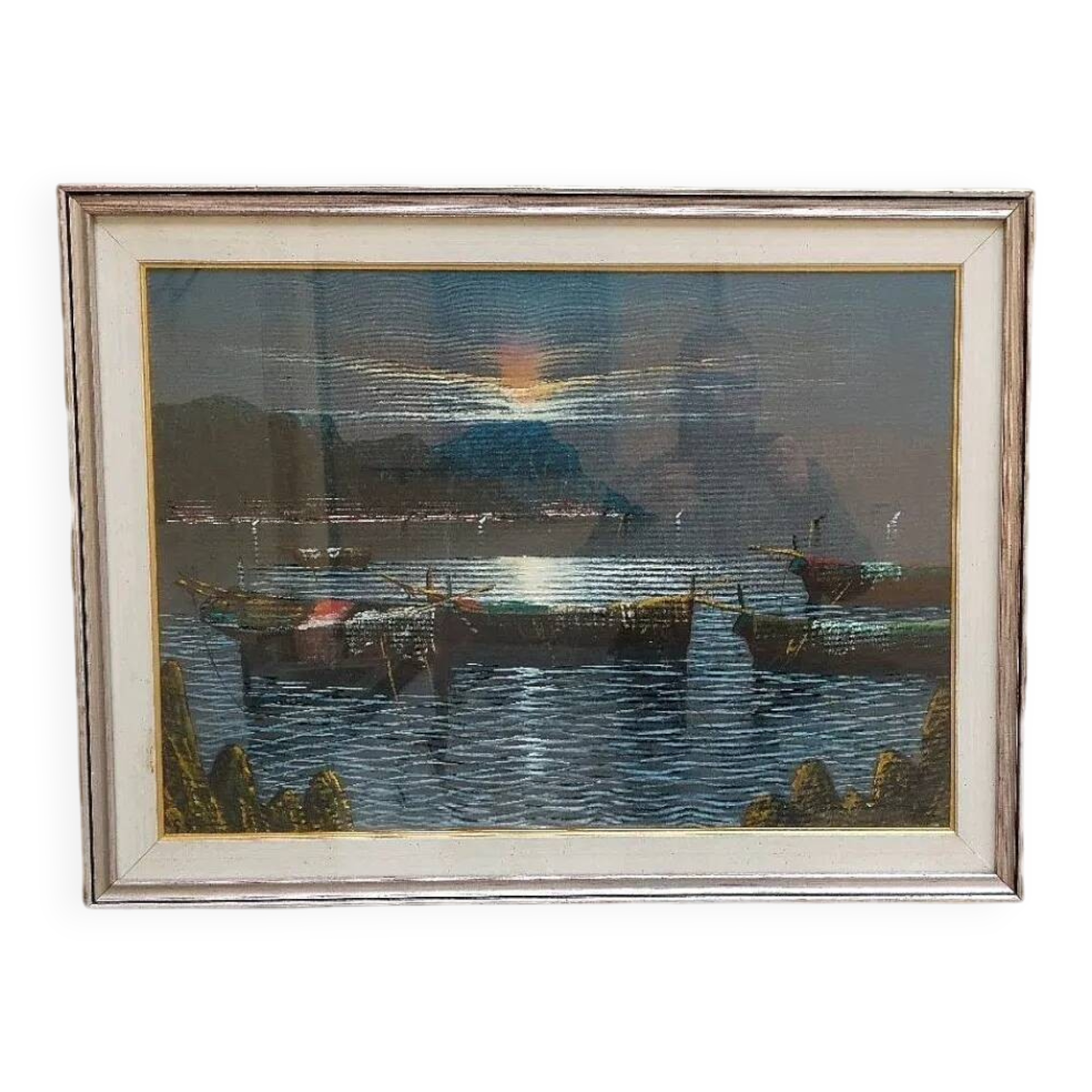 Seascape, oil on canvas, late 20th century
