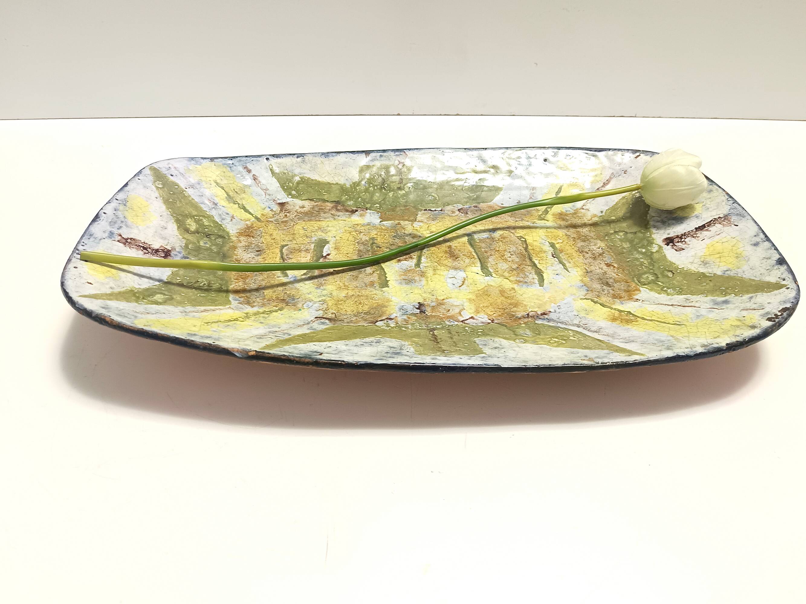 Large Earthenware Artistic Wall Panel or Centerpiece , Italy