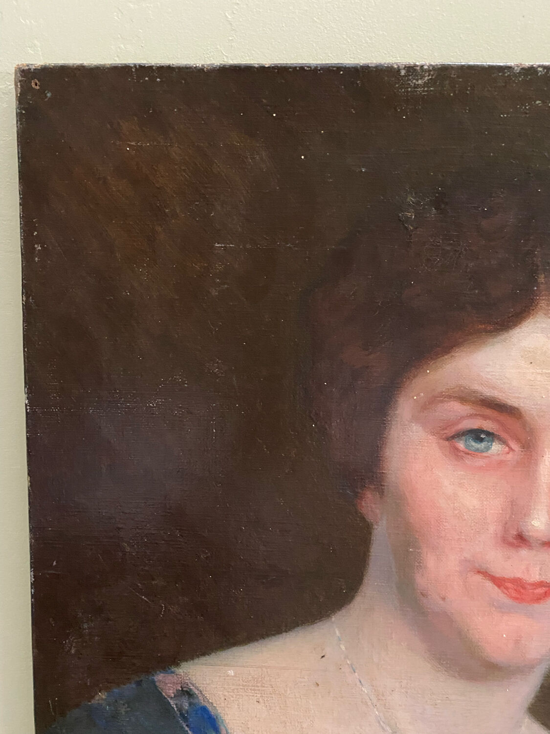 Oil on canvas XIX woman