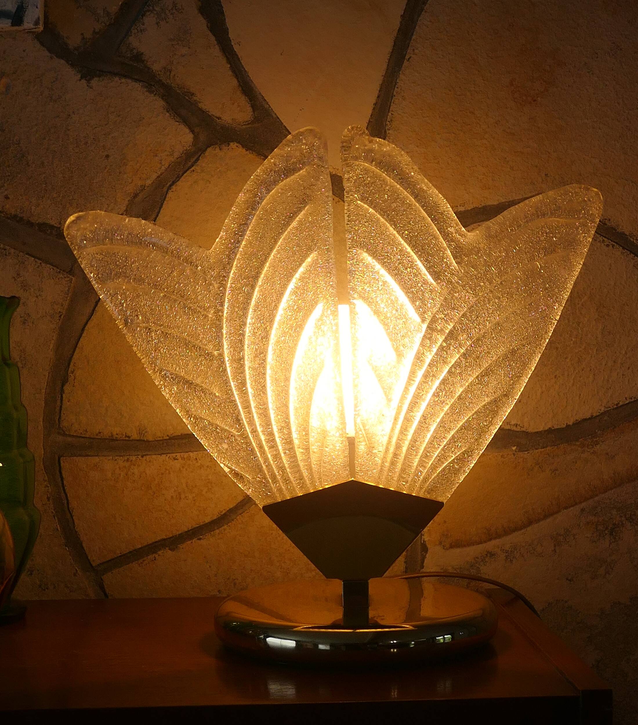 Lamp Sorrento Italy Murano Hollywood Regency 1980