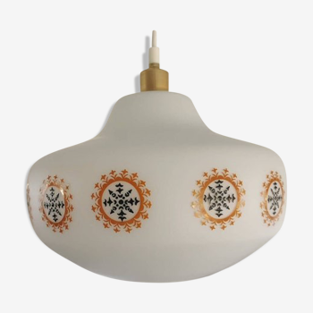 Vintage glass pendant lamp from the 70s