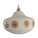 Vintage glass pendant lamp from the 70s