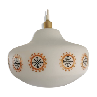 Vintage glass pendant lamp from the 70s