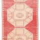 Turkish Red & Cream Oriental Vintage Runner Ruıg, 87x379Cm