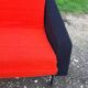 Vintage sofa red and black fabrics