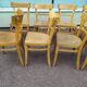 Lot de 12 chaises de bistrot bar bois vintage luterma