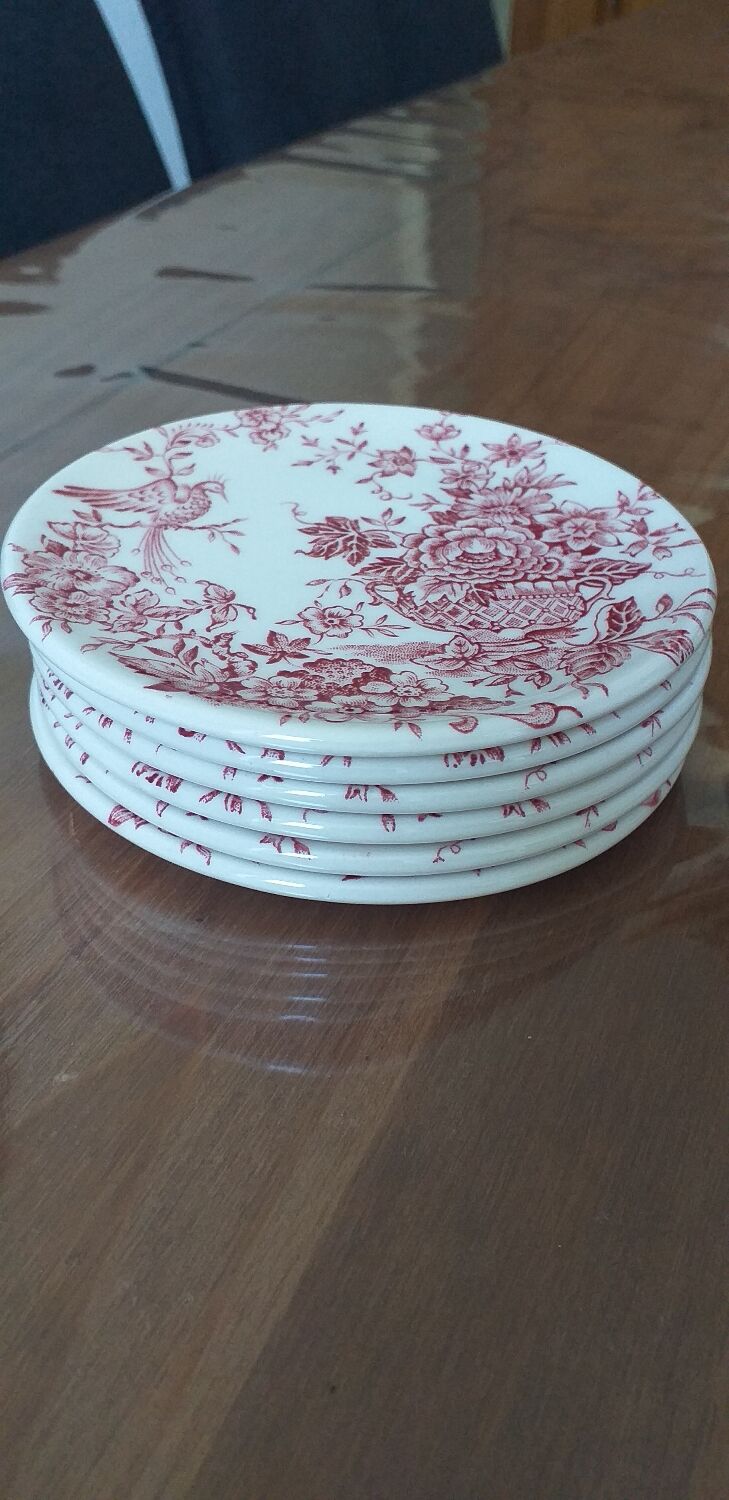 6 small plates English Ironstone