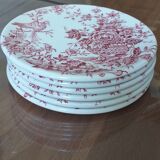 6 small plates English Ironstone