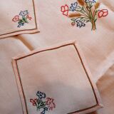 Nappe ancienne & ses 6 serviettes de table
