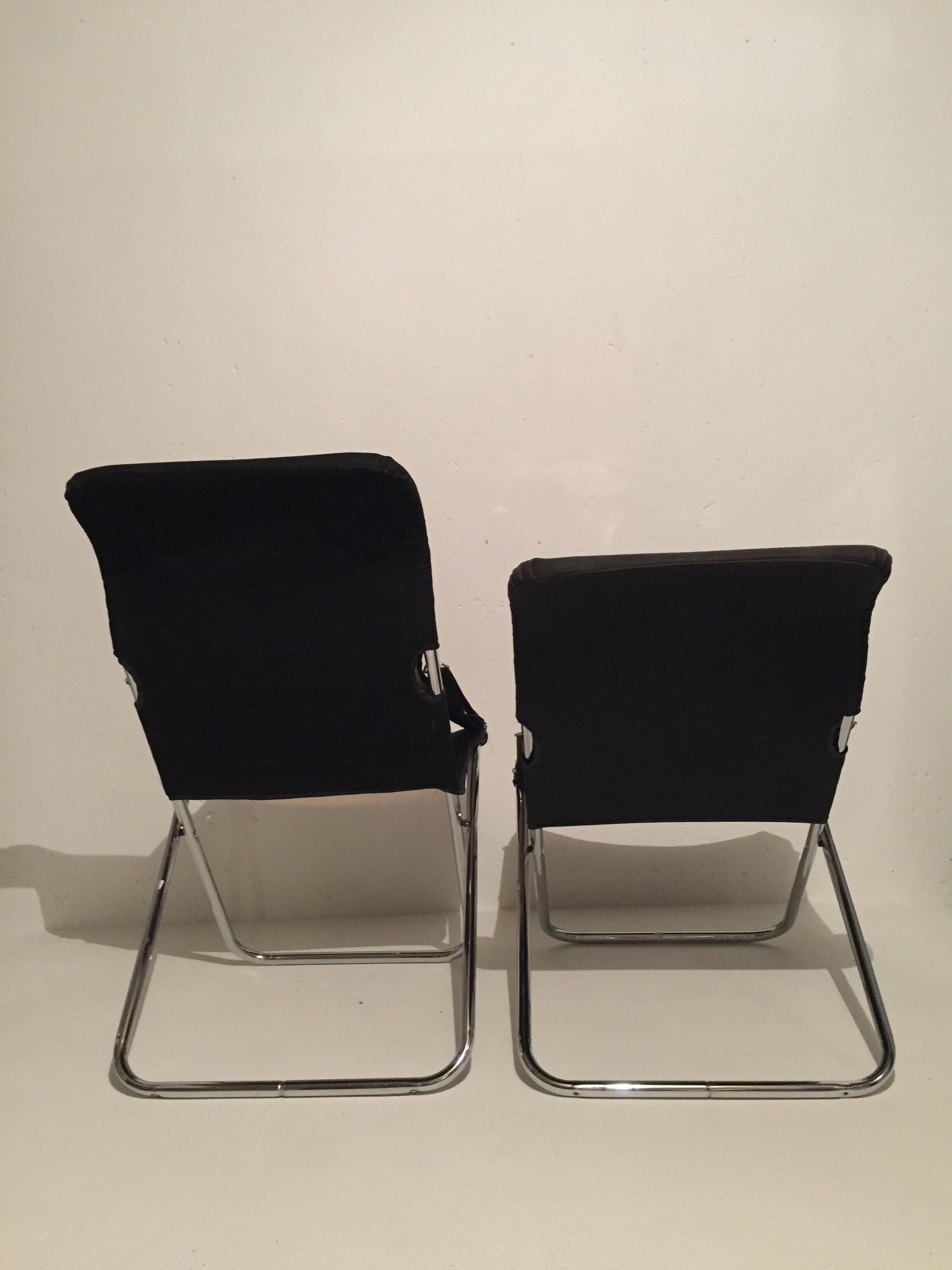 Pair of vintage foldable sunbed chairs, Grazioli Giocattoli, Italy, 1970s