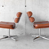 Pair of chairs - 1970 - Cognac