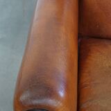 Lot de 2 chaises vintage en cuir de mouton