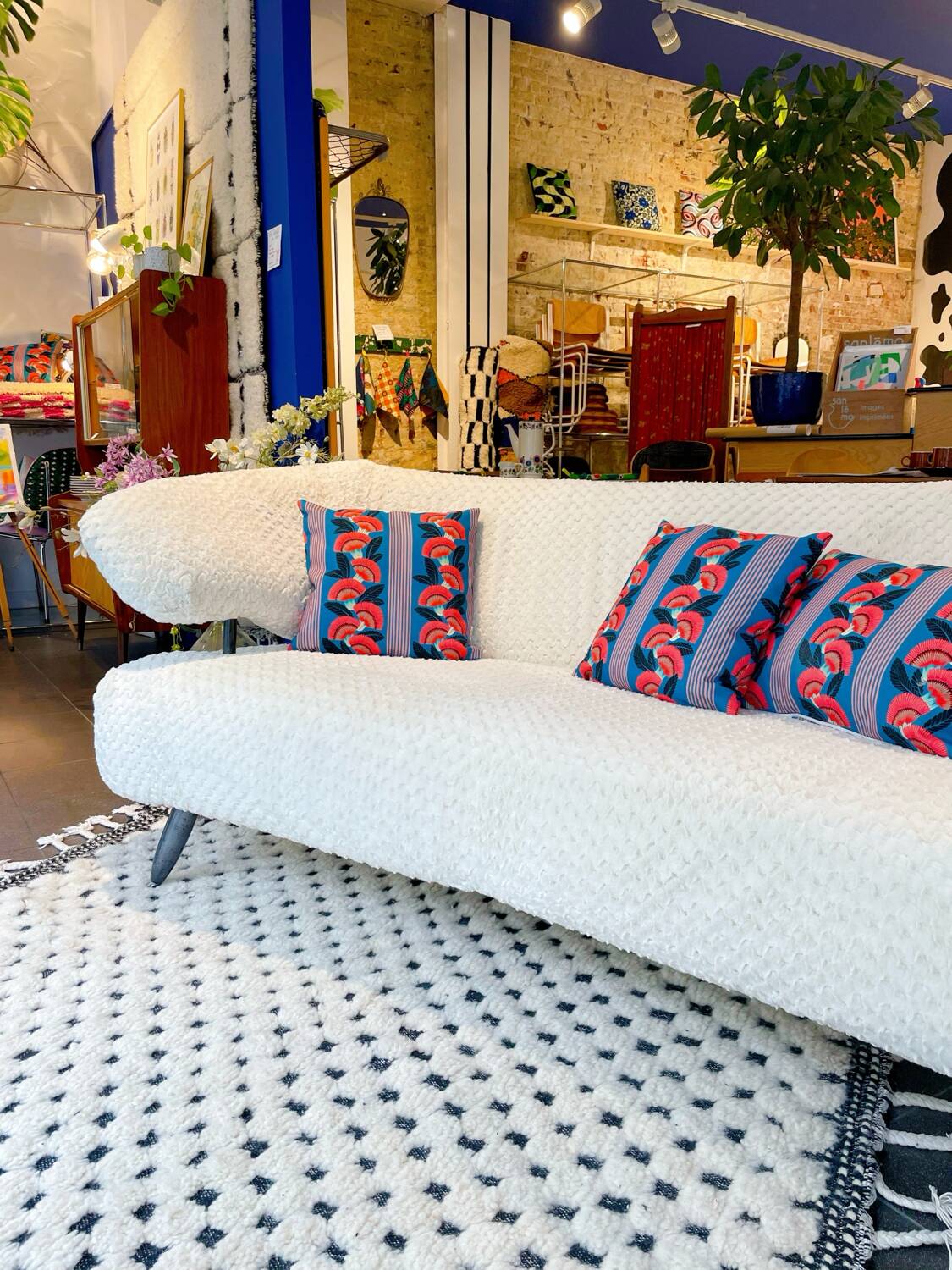 Vintage three-seater sofa