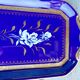 Blue and gold cake dish