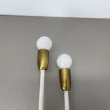 Rare Minimalist 37cm Brass Stilnovo Style Theatre Wall Light Sconce, Italy 1950s