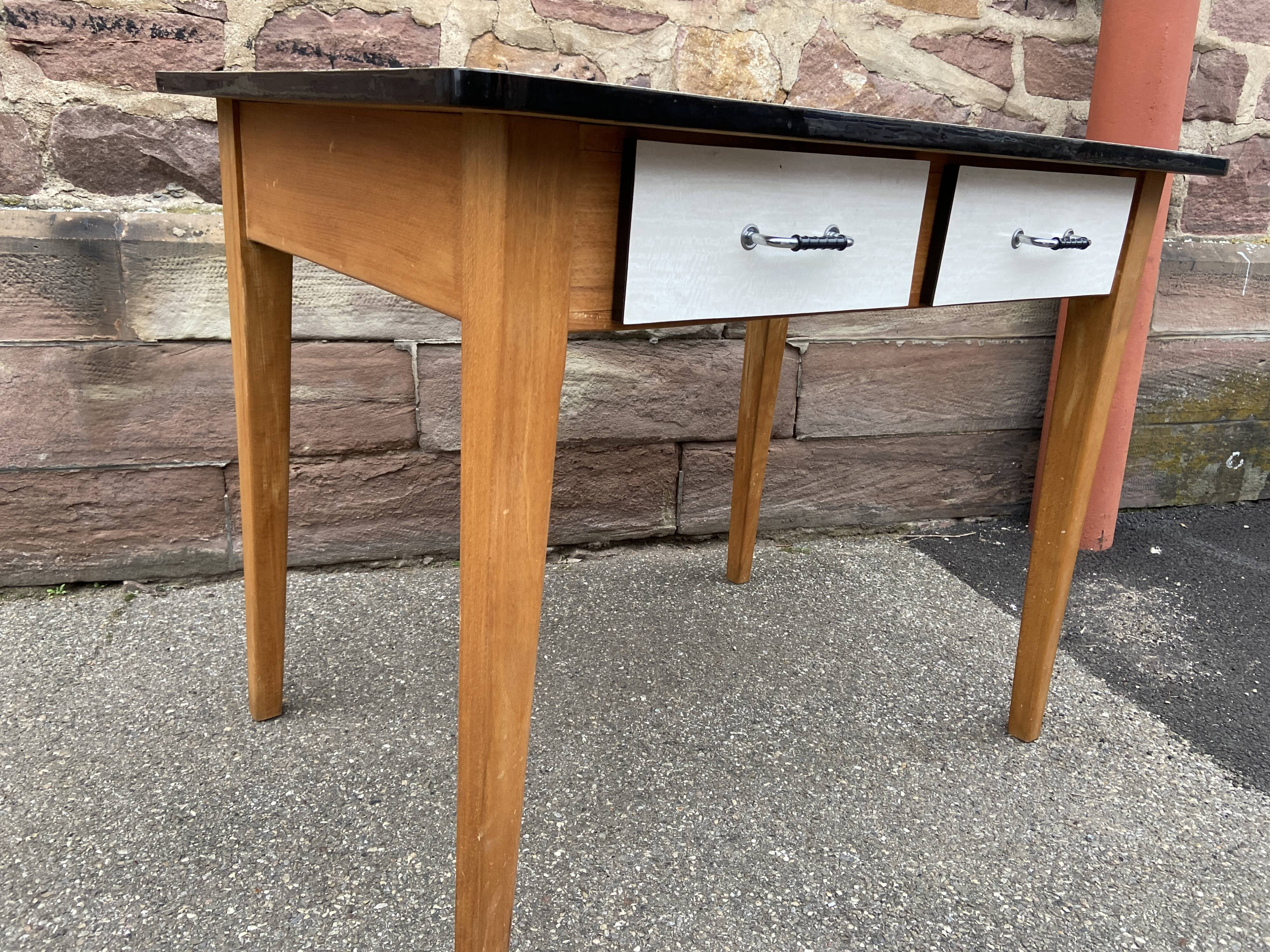 Vintage kitchen table wood & formica 60