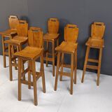 Mid century brutalist bar stools, 1960s